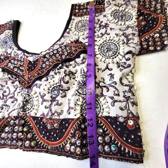 Embroidered Lehenga Set Bridal Ethnic Costume Indian Wedding Guest Dress NEW - Picture 13 of 16